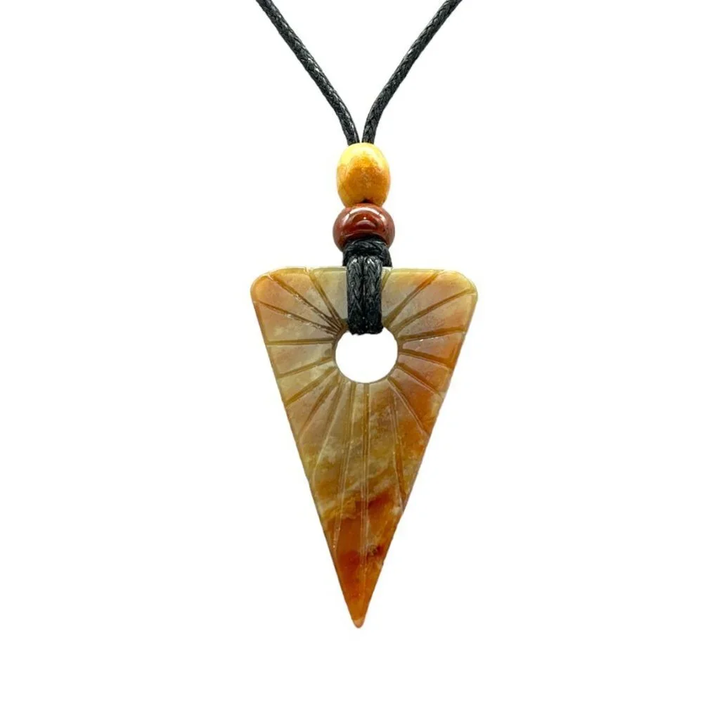 Serpentine Arrow Gemstone Necklace | Handmade